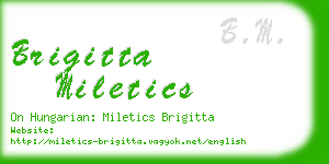 brigitta miletics business card